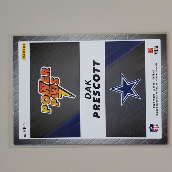 2022 Donruss Dak Prescot Power Plus #PP-1 - Dallas Cowboys - Picture 2 of 2
